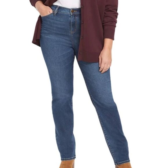 Lane Bryant Denim - Lane Bryant Fit Genius Straight High-Rise Stretch Jeans Flex Waistband 22 / 24